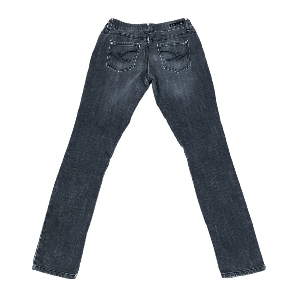 L.E.I. Ashley Louise Denim Distressed Jeans Size 0 - Picture 4 of 7